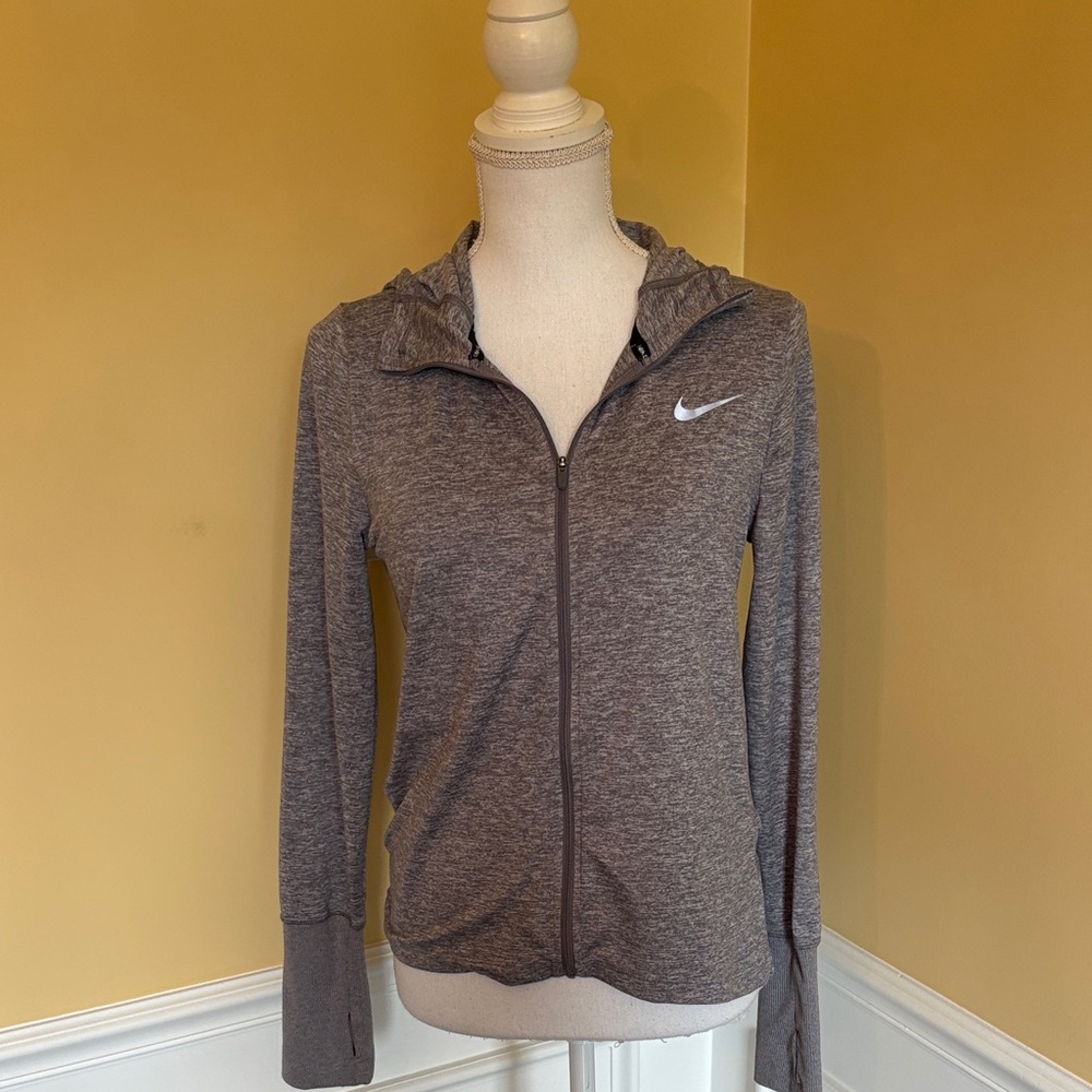 Nike Women's Heather Gray Zip-Up Hoodie